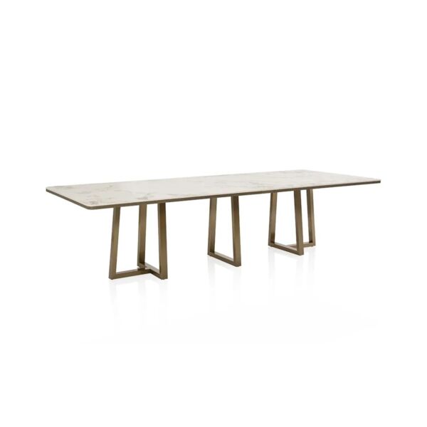 طاولة طعام ل 10 اشخاص هاستفال صغير - بيج وبني