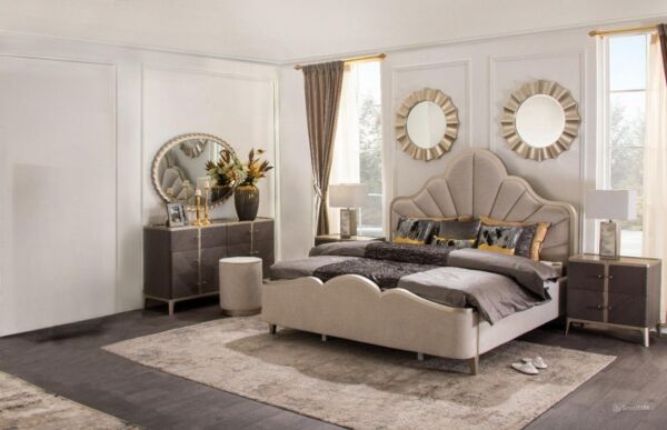 طقم غرفة نوم وحدة ادراج بلمباجو حجم ملكى 193X203 سم