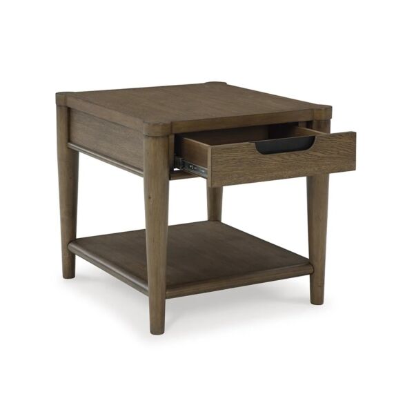 طاولة جانبية رونهاو - بني