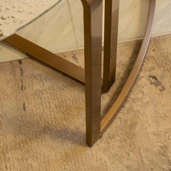 طقم طاولات جانبية متداخلة 3 قطع امورينو - ذهبي