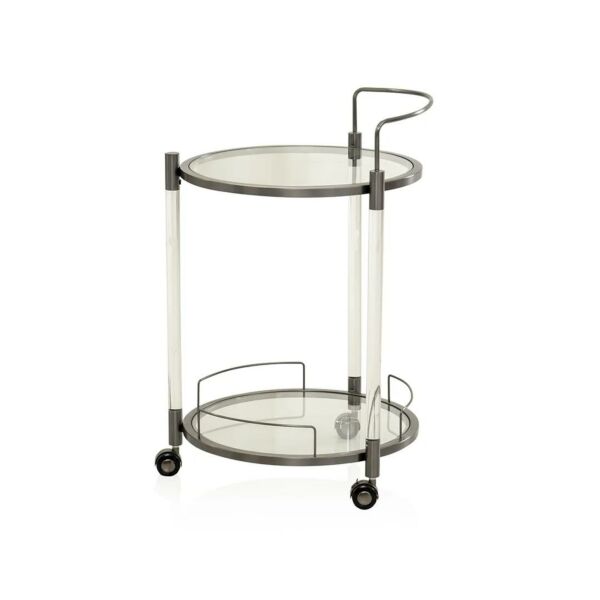 عربة تقديم فيرافا - رمادي وشفاف