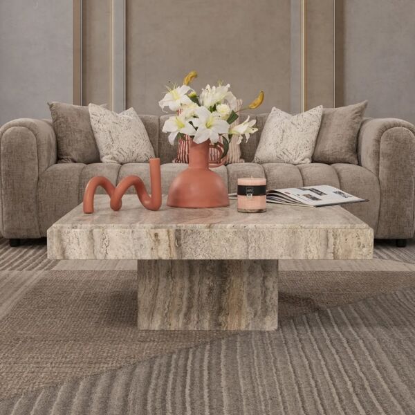 طاولة قهوة فاكوت - رمادي