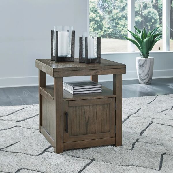 طاولة جانبية بوردرنيست - بني