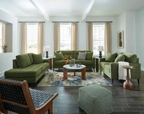 طقم كنب 3 قطع بيكسلر - اخضر