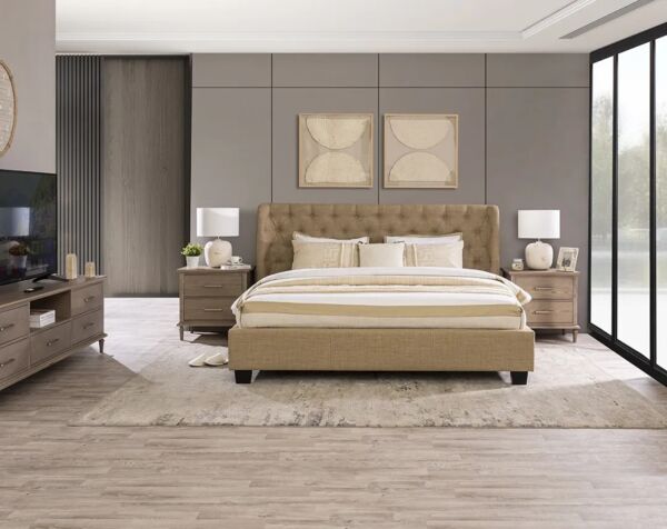 سرير يوميتري كينغ 193X203 سم - بيج