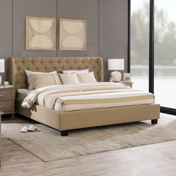 سرير يوميتري كينغ 193X203 سم - بيج
