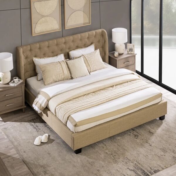 سرير يوميتري كينغ 193X203 سم - بيج