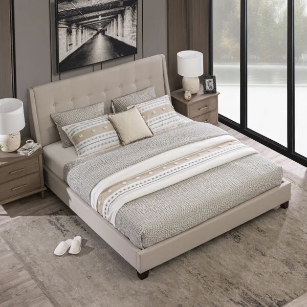 سرير كوتور كينغ 193X203 سم - بيج