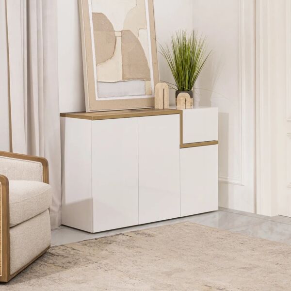 خزانة أحذية فالي - أبيض