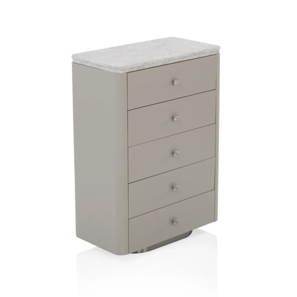 وحدة أدراج كاتيو - 5 ادراج - بيج ورمادي