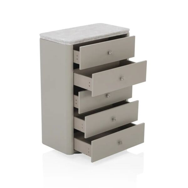 وحدة أدراج كاتيو - 5 ادراج - بيج ورمادي