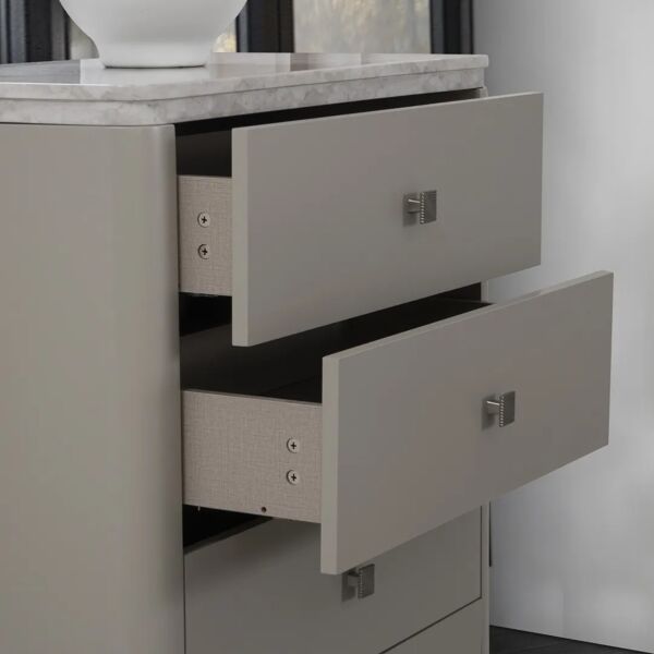 وحدة أدراج كاتيو - 5 ادراج - بيج ورمادي