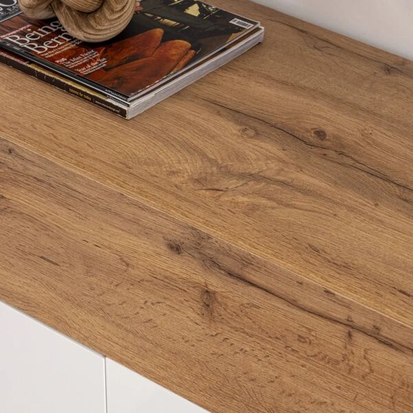 خزانة أحذية لومنا - ابيض وبني