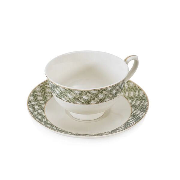 طقم فنجان شاي مع صحون 12 قطعة زافا