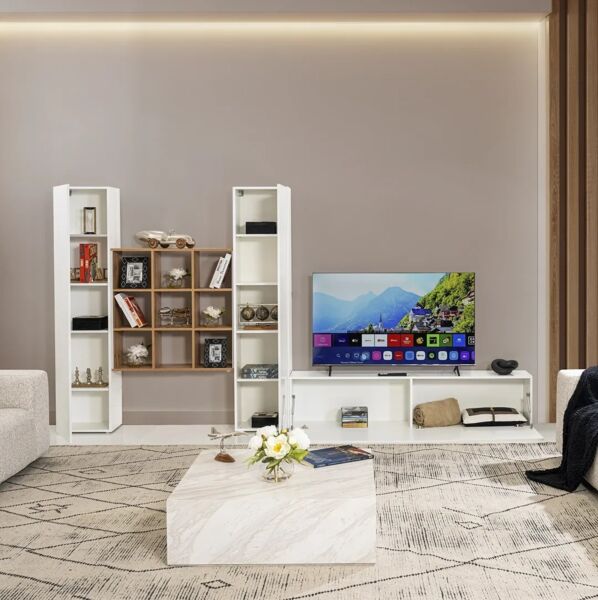 طاولة تلفزيون بيريزون مع وحدة تخزين ارفف