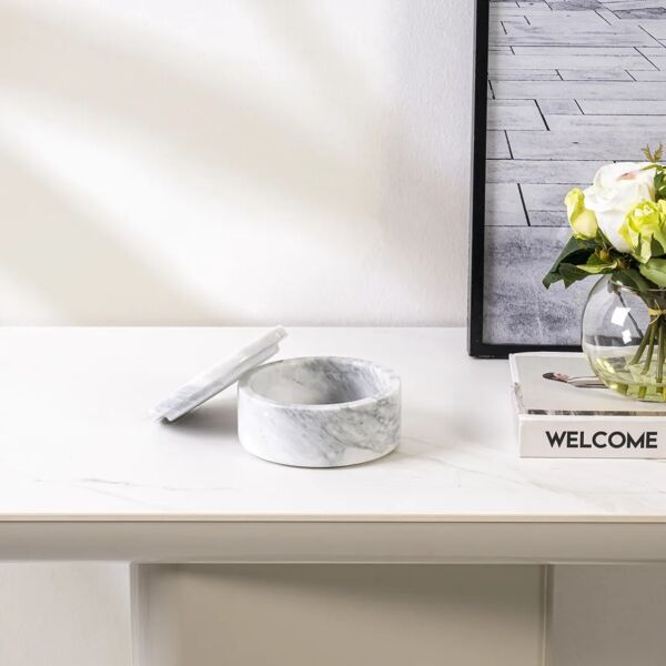 صندوق تنظيم ثيلا حجم متوسط - ابيض و رمادي