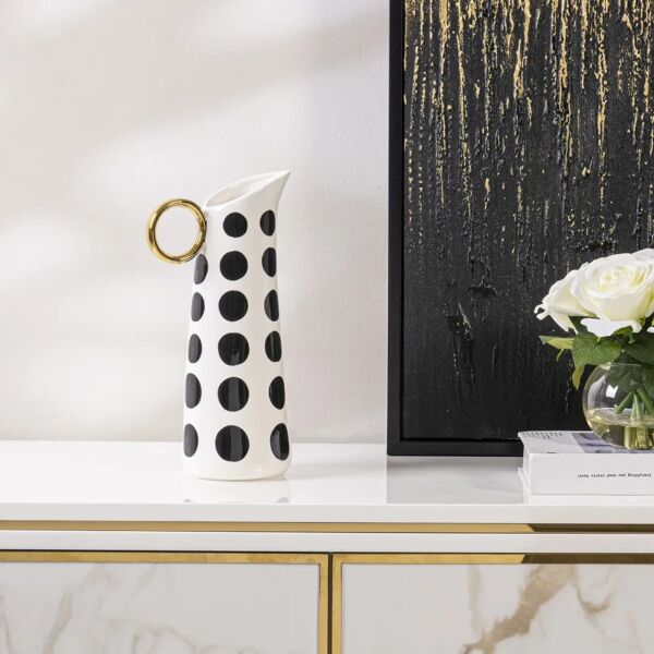 تحفة ابريق ديكور هوراي - ابيض ومتعدد الالوان