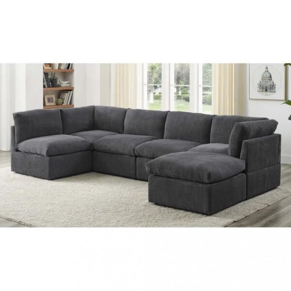 كنب زاوية اليساندي - رمادي