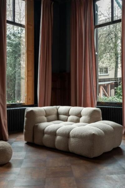 كنبة زاوية بابل - اوف وايت