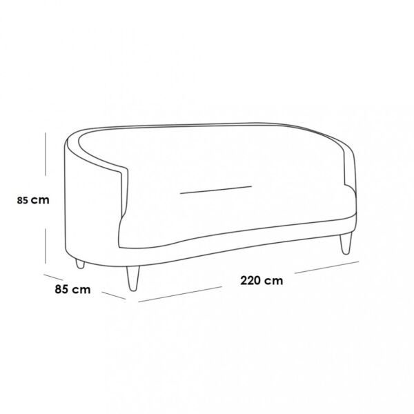 كنبة 3 مقاعد ويف - أخضر