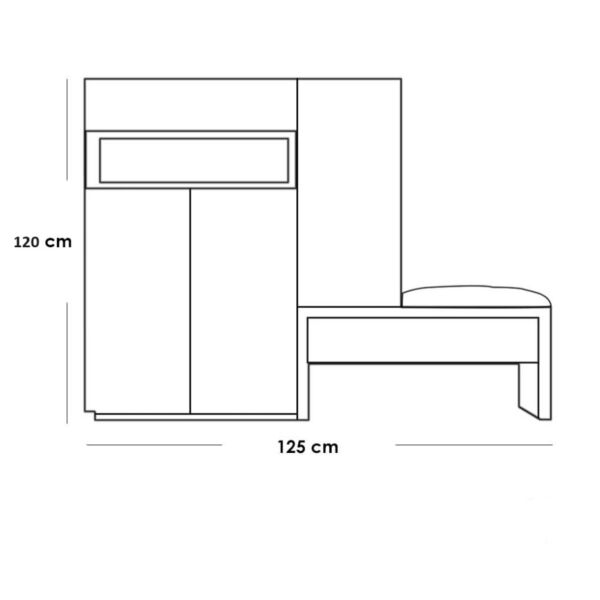 خزانة أحذية مارك - بني فاتح و أسود