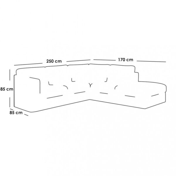 كنب زاوية مالي - رمادي