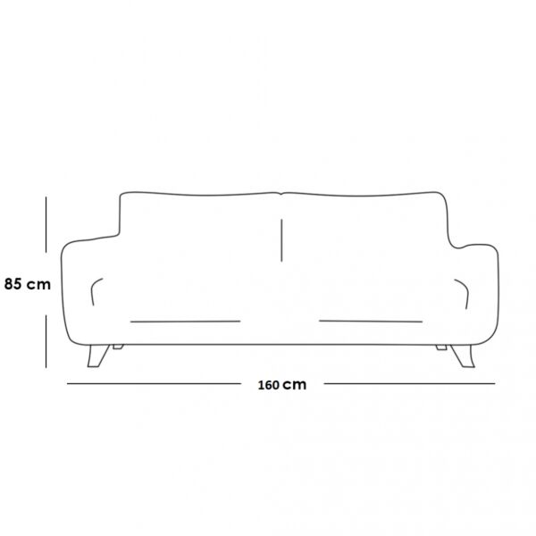 كنبة مقعدين روزي - بيج