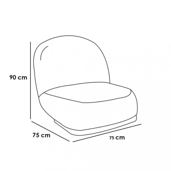 كرسي مفرد مع بوف لويز - برتقالي