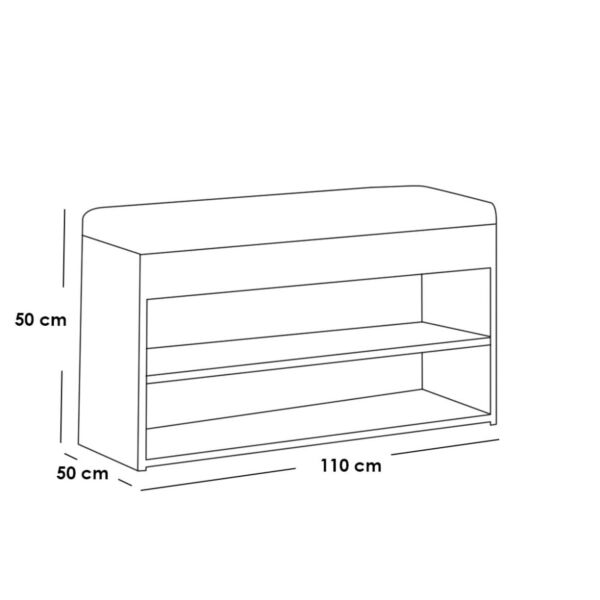 خزانة أحذية مع مقعد فلافي - ابيض