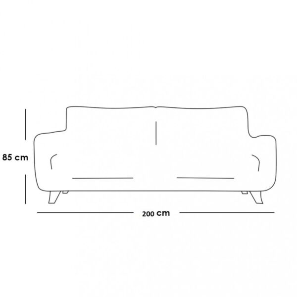 كنبة ثلاثية روزي - بيج