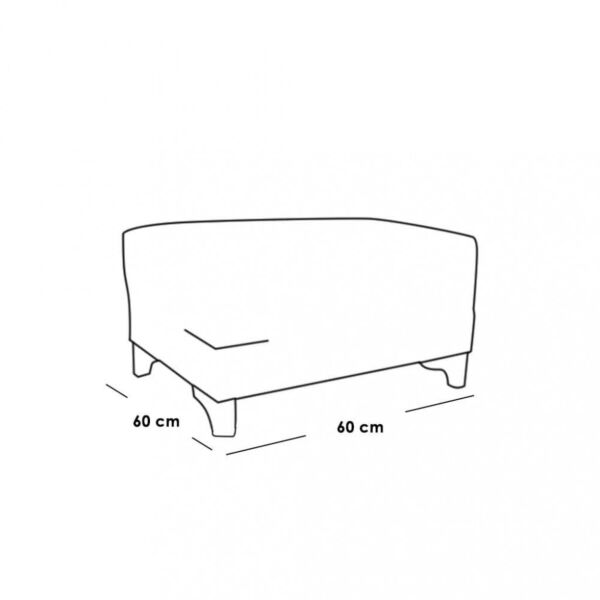 كنبة 3 مقاعد وبوف - أسود