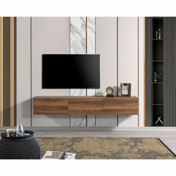 حامل تلفزيون جداري داملا إلم كوڤ - بني غامق