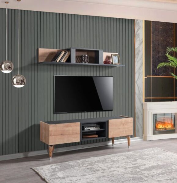 طاولة تلفزيون مع وحدة جدارية كيبيرا إلم كوڤ 