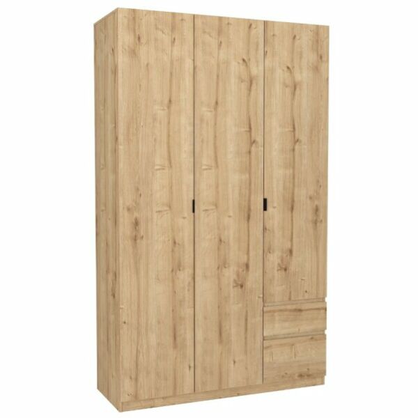 خزانة ملابس 3 ابواب سيتاني إلم كوڤ  - بني فاتح