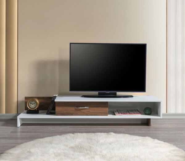 طاولة تلفاز ريتا إلم كوف - ابيض