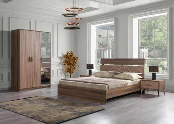 طقم غرفة نوم كينج 5 قطع - بارو- 180x200