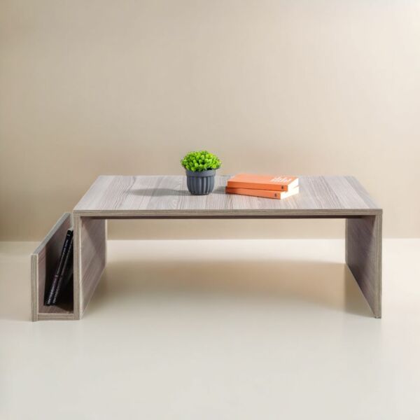 طاولة قهوة ريجنار خشبية رمادي فاتح