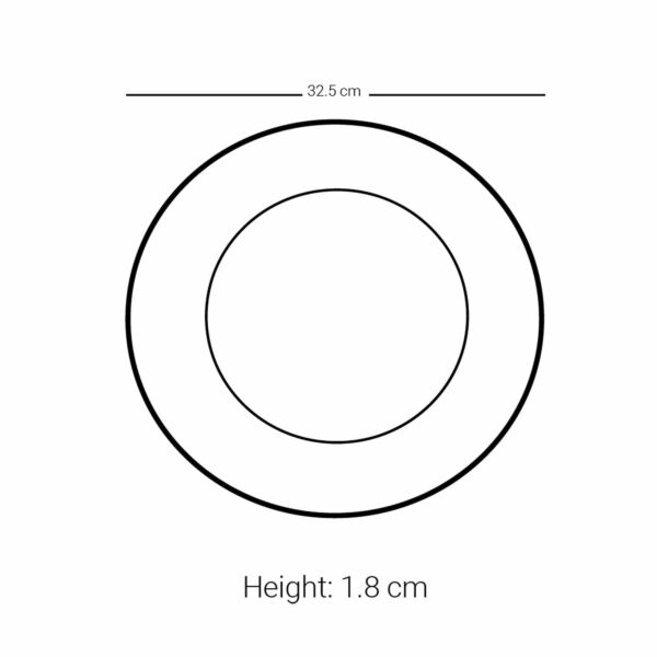صحن عشاء ميلانج مذهب 1  قطع