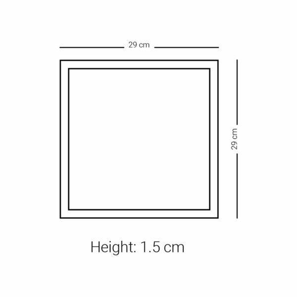 صحن تقديم مربع كرييم ابيض مذهب