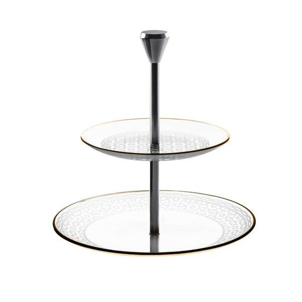 حامل كيك وحلويات جاكبزا ايفوري  ذهبي