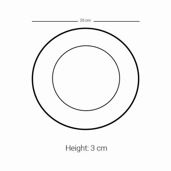 طقم صحون عشاء زجاج سرور بلاتين 6  قطع