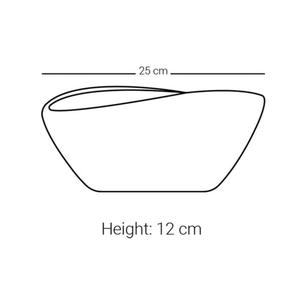 وعاء تقديم سرور لون بلاتيني كبيرة