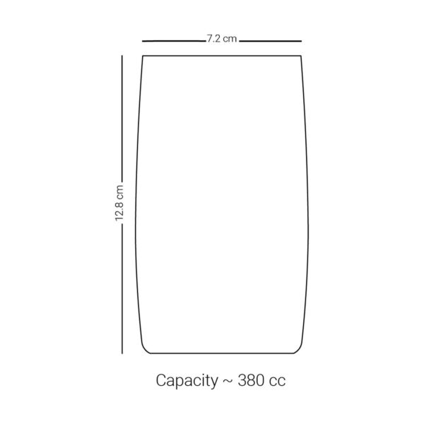 طقم 6 أكواب ديملاج سرور 380 ملي لتر بلاتينيوم