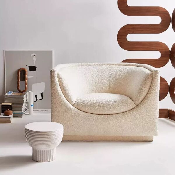 كنبة مفردة بوسطن - ابيض كريمي