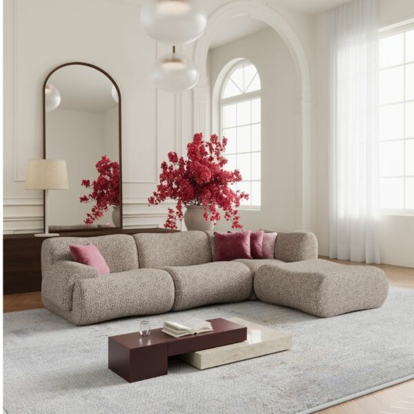 كنبة زاوية تيلدا - رمادي