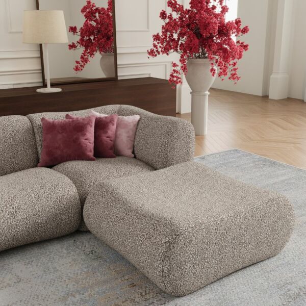 كنبة زاوية تيلدا - رمادي