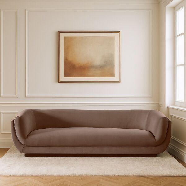 كنبة بيرلا - 4 مقاعد - بني