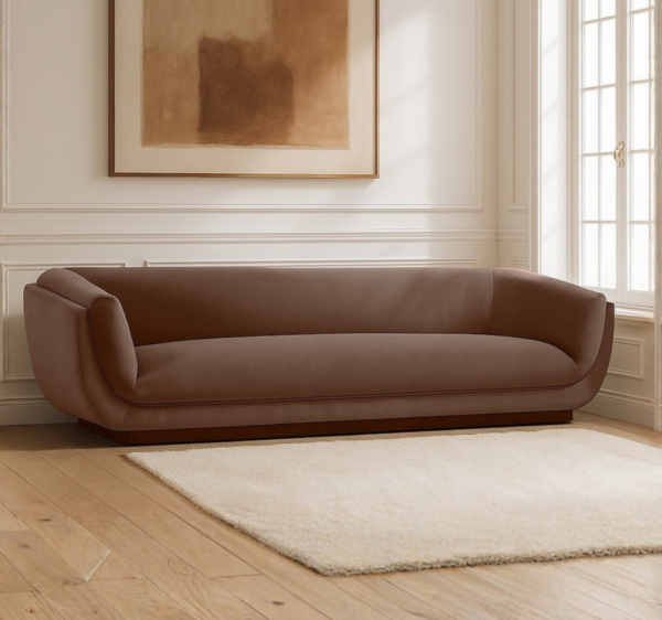 كنبة بيرلا - 4 مقاعد - بني