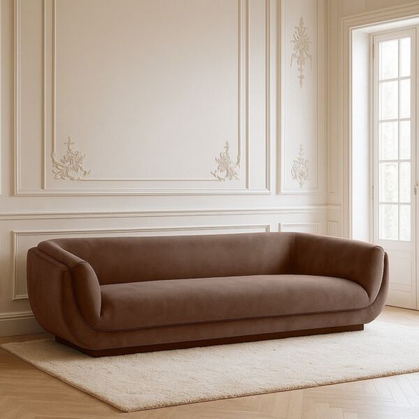 كنبة بيرلا - 4 مقاعد - بني