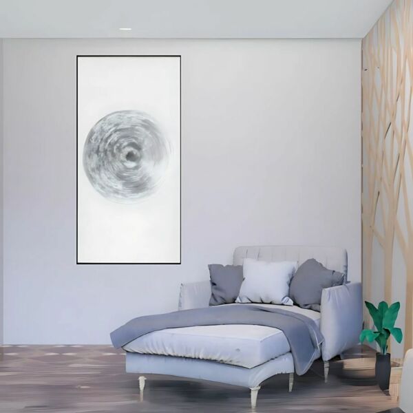 لوحة جدارية طلاء يدوي ديستنس 120×60 سم - ابيض و متعدد الالوان